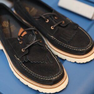 Cole Haan American Classics Suede Navy Blue Loafer Shoes Mens Style# 20291